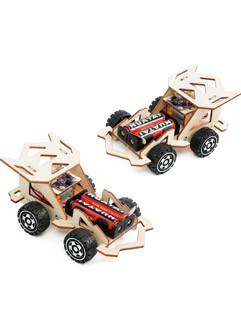 Jorunb - Wooden Remote Car,science kit Wireless Remote Control Racing Car Kit,Science Experiment Kit,DIY Model Cars Kit Educational Building Toys for 5-12 Year Old Boys - Image 1