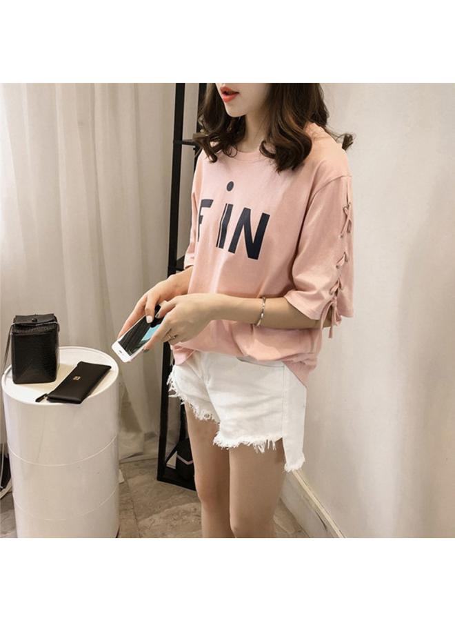 Summer Korean Women's Base Shirt Women's New Short-sleeved T-shirt Women's Loose Large Size Half-sleeved Top Women's 