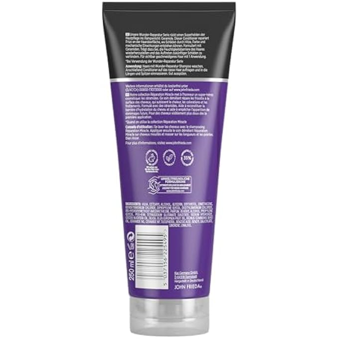 John Frieda FRIZZ EASE MIRACLE REPAIR CONDITIONER - 250 ML - REPAIRS DRY, HEAT-DAMAGED AND UNRULY HAIR - Image 3