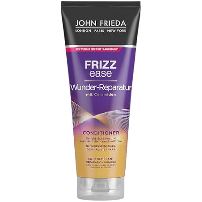 John Frieda FRIZZ EASE MIRACLE REPAIR CONDITIONER - 250 ML - REPAIRS DRY, HEAT-DAMAGED AND UNRULY HAIR - Image 2