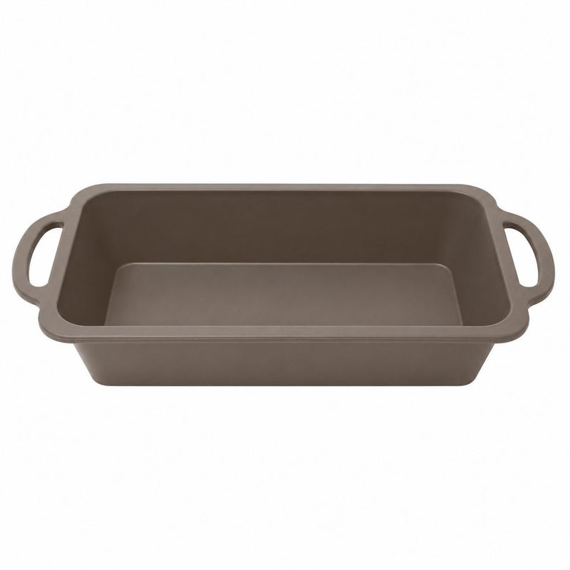Rectangular Silicone Baking Tray with Handles - Brown - G‏111 - Image 1