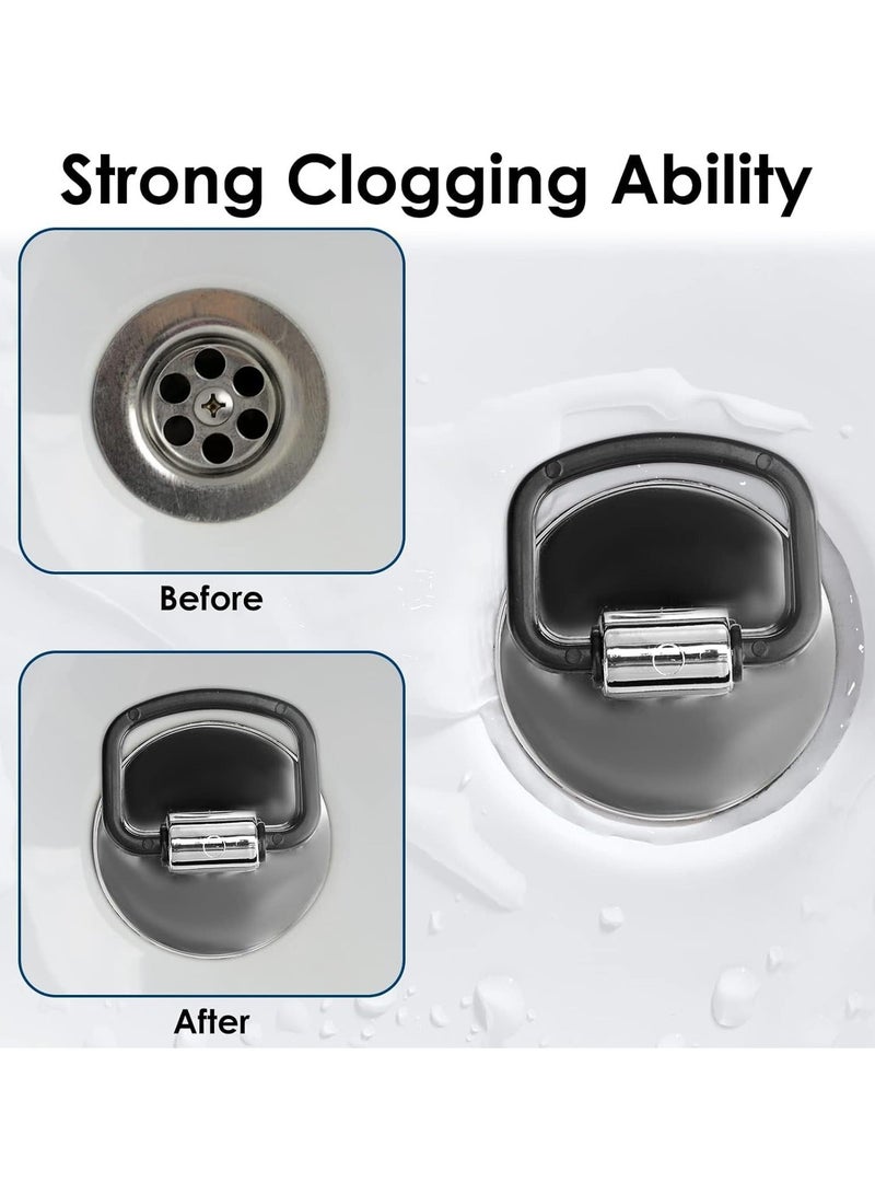 XiuWoo Sink Plug with Grab Handle 46mm Easy Grip Kitchen & Bathroom Basin Premium ABS Chrome Finish Bath Drain Stopper, Water Resistant - Image 3