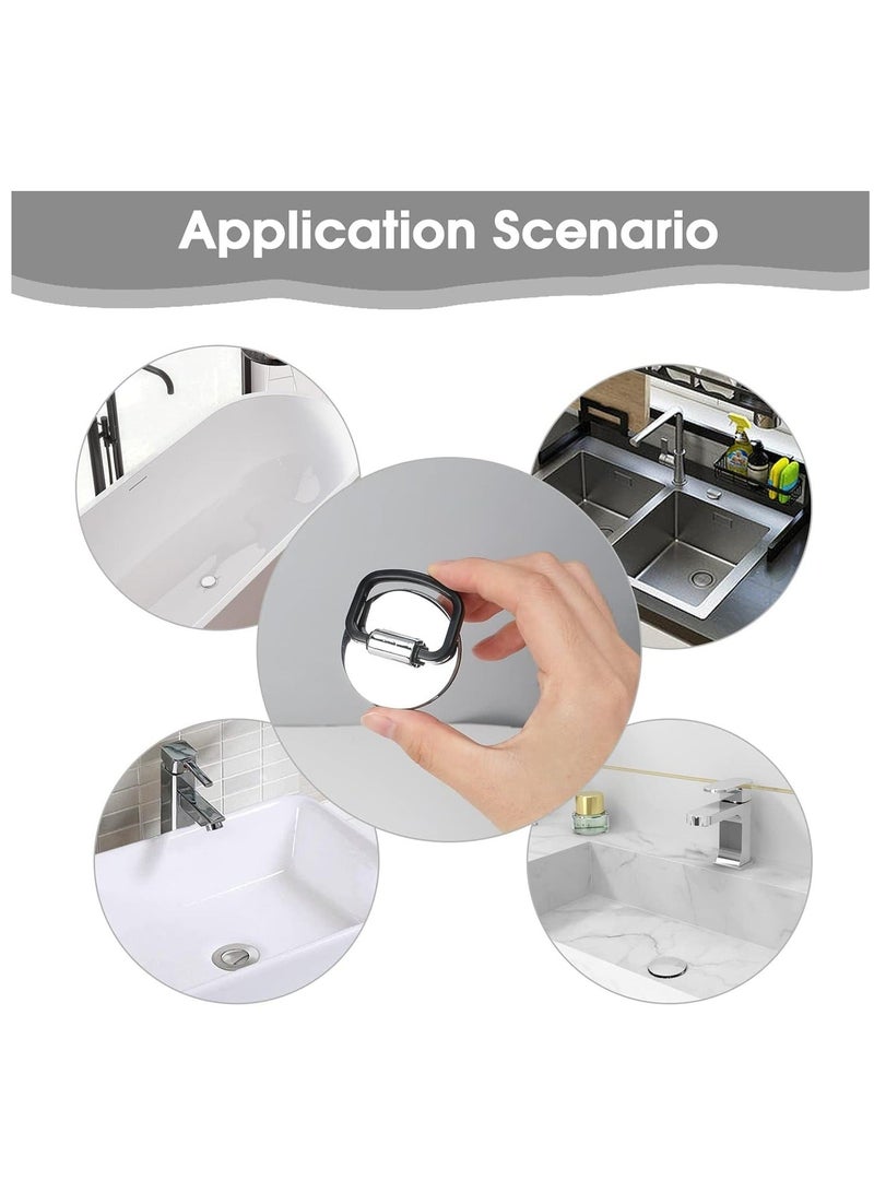 XiuWoo Sink Plug with Grab Handle 46mm Easy Grip Kitchen & Bathroom Basin Premium ABS Chrome Finish Bath Drain Stopper, Water Resistant - Image 5