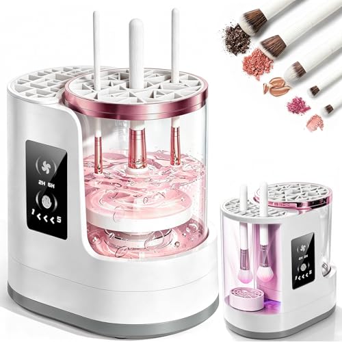 SBMKK 3IN1 Electric Makeup Brush Cleaner Machine and Dryer SBMKK Automatic Make Up Brush Cleaner Tool for All Size Brush Sponges Beauty Cosmetic Set - Image 1