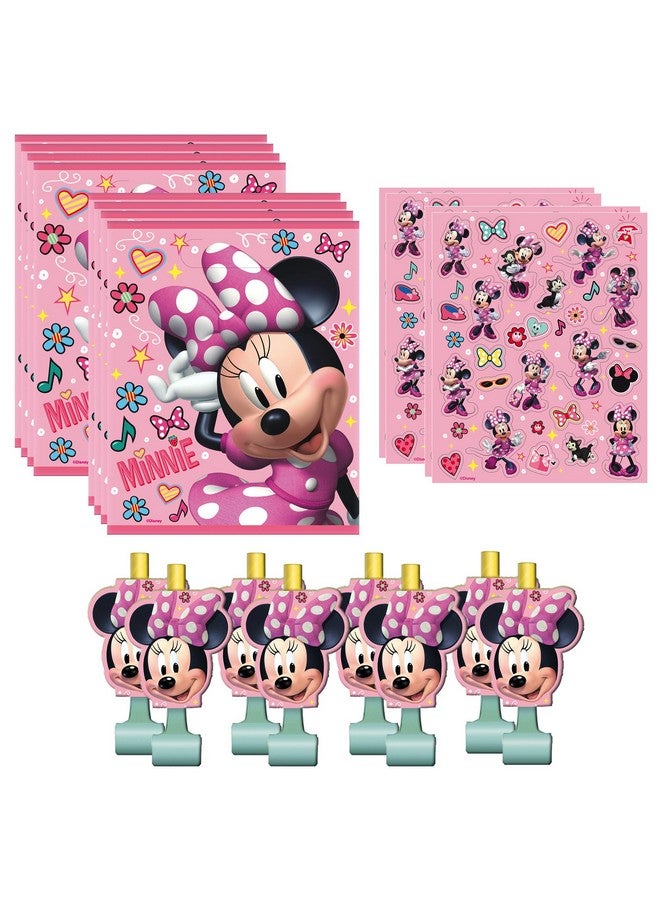 Unique Minnie Mouse Party Favor Bundle ; Stickers Blowouts Loot Bags ; Kids Birthday Party Baby Shower Decor Decoration Supplies - Image 2