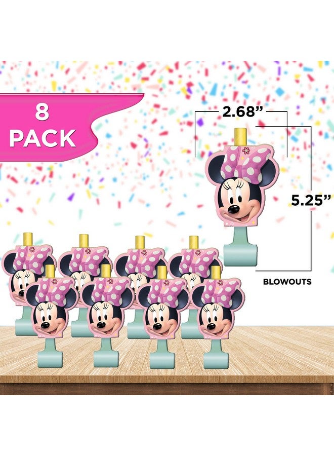 Unique Minnie Mouse Party Favor Bundle ; Stickers Blowouts Loot Bags ; Kids Birthday Party Baby Shower Decor Decoration Supplies - Image 3