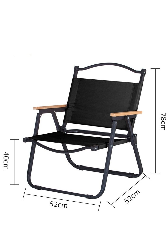 Generic - Portable Folding Chair, Large Outdoor Camping Chair, Lightweight Foldable Packing Beach Chair, for Camping Hiking Garden Travel Beach Picnic BBQ Outdoor (Back Large 2Pcs) - Image 1