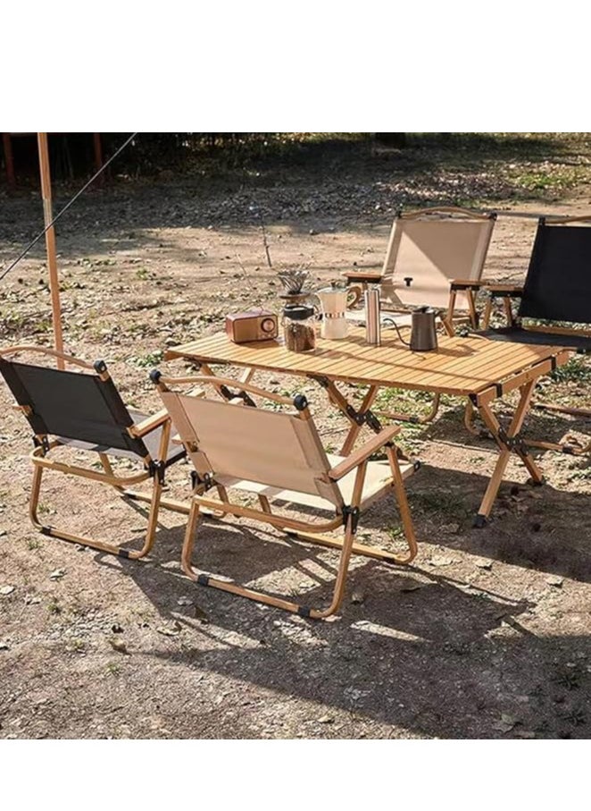 Generic - Portable Folding Chair, Large Outdoor Camping Chair, Lightweight Foldable Packing Beach Chair, for Camping Hiking Garden Travel Beach Picnic BBQ Outdoor (Back Large 2Pcs) - Image 1