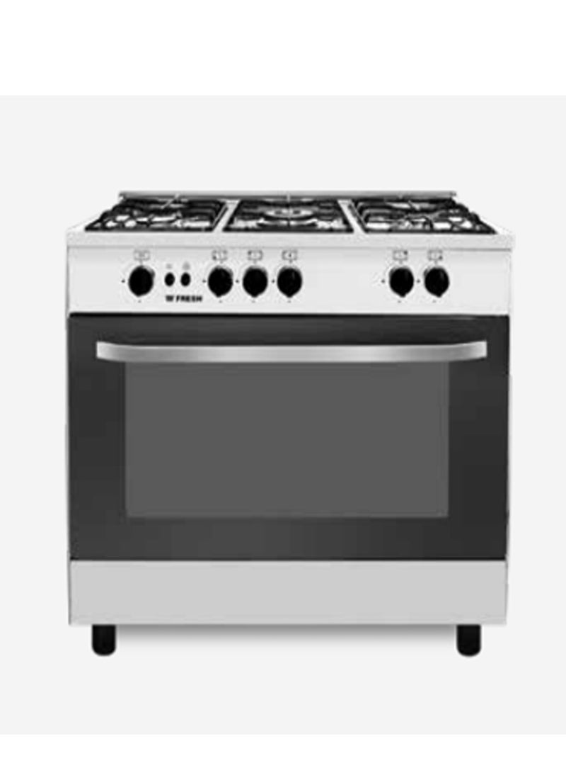 Fresh gas stove, 5 burners, 60*90 cm, Jumbo Star Silver, code 20584