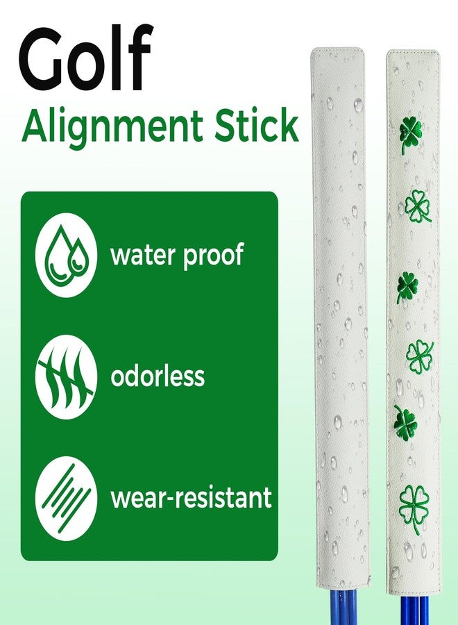 Golfupp Golf Alignment Stick Cover Case Holder Hold at Least 3 Sticks Lucky Clover Pattern Design - Image 4