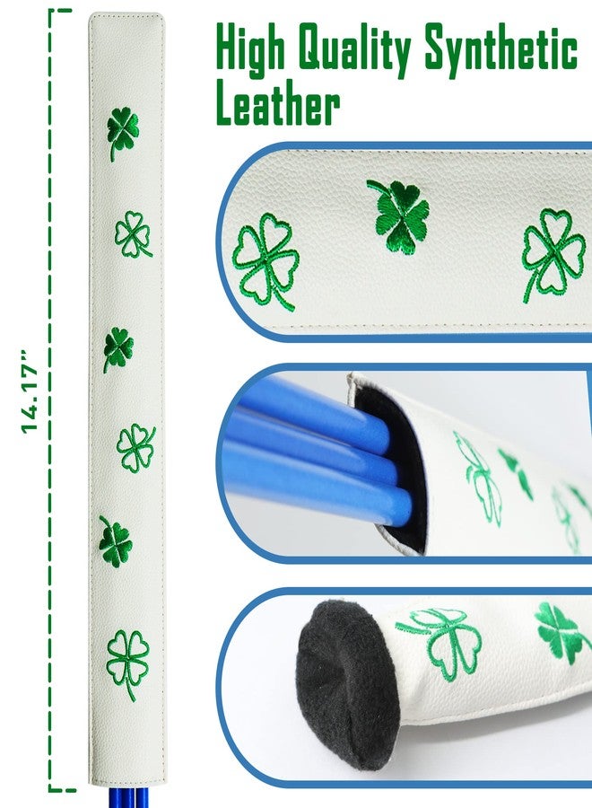 Golfupp Golf Alignment Stick Cover Case Holder Hold at Least 3 Sticks Lucky Clover Pattern Design - Image 2