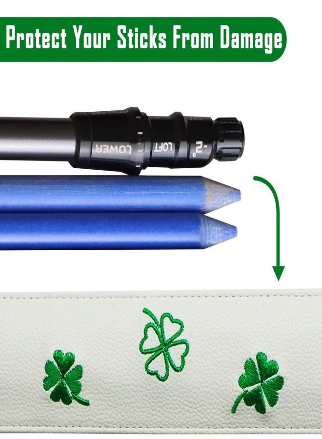 Golfupp Golf Alignment Stick Cover Case Holder Hold at Least 3 Sticks Lucky Clover Pattern Design - Image 3