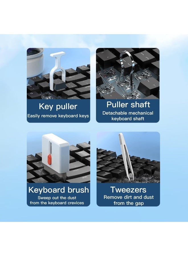 وايكيل مجموعة تنظيف متعددة الاستخدامات 32 في 1 للأجهزة الإلكترونية - أداة متعددة الاستخدامات لتنظيف أجهزة الكمبيوتر المحمولة، ولوحات المفاتيح، وسماعات الأذن، والكاميرات، والهواتف المحمولة - Image 3