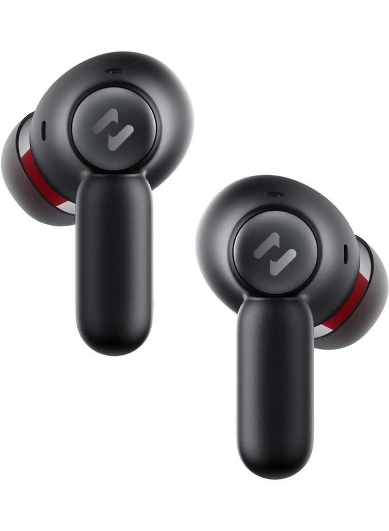 havit Bluetooth 6.0 Wireless Earbuds – Hybrid Active Noise Cancelling Up to 45dB, 6 Mics ENC Clear Call In-Ear Headphones with Transparency Mode, 3D Spatial Surround Sound & Deep Bass, Low Latency for Gaming, 30+ Hours Playtime with Charging Case, Dual Device Pairing, Custom EQ App Control, Fast Type-C Charging, IPX5 Waterproof – Premium True Wireless Earbuds (Black) - Image 1