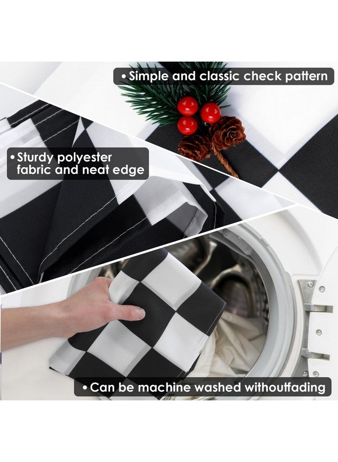 Grevosea 2 Pieces Checkerboard Racing Theme Tablecloths, Black And White Checkered Tablecloths, Picnic Table Covers Disposable Checkered Racing Table Cover For Home Alice Party Decorations 72 * 13 Inch - Image 3