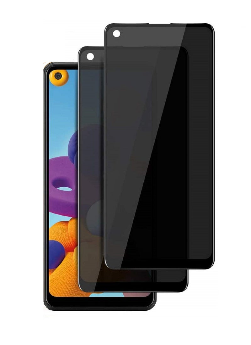 Super 2 Pieces Tempered Glass Screen Protector Anti-Spy Privacy Designed For Samsung Galaxy M40 Full Screen Coverage And Bubble Free - Image 1