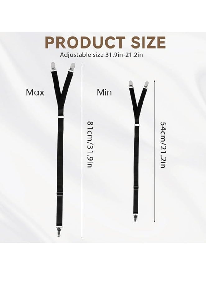 Mens Shirt Stays Sock Non-slip Clamps Adjustable Shirt Stays for Men Elastic Shirt Garter Adjustable Elastic Garter Straps  - Image 2