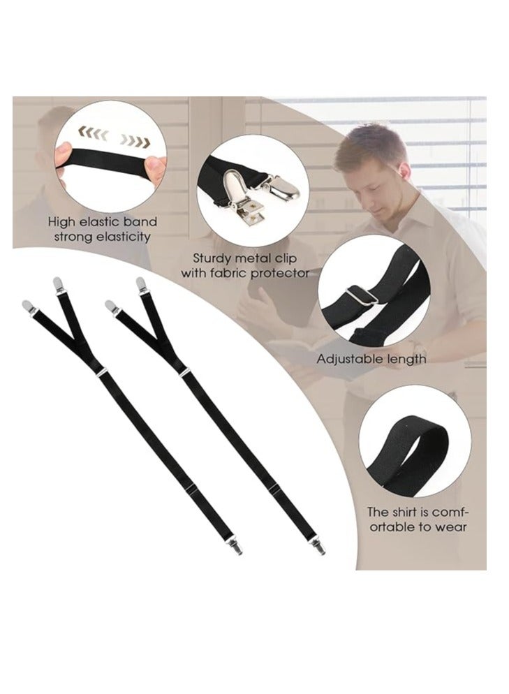 Mens Shirt Stays Sock Non-slip Clamps Adjustable Shirt Stays for Men Elastic Shirt Garter Adjustable Elastic Garter Straps  - Image 4