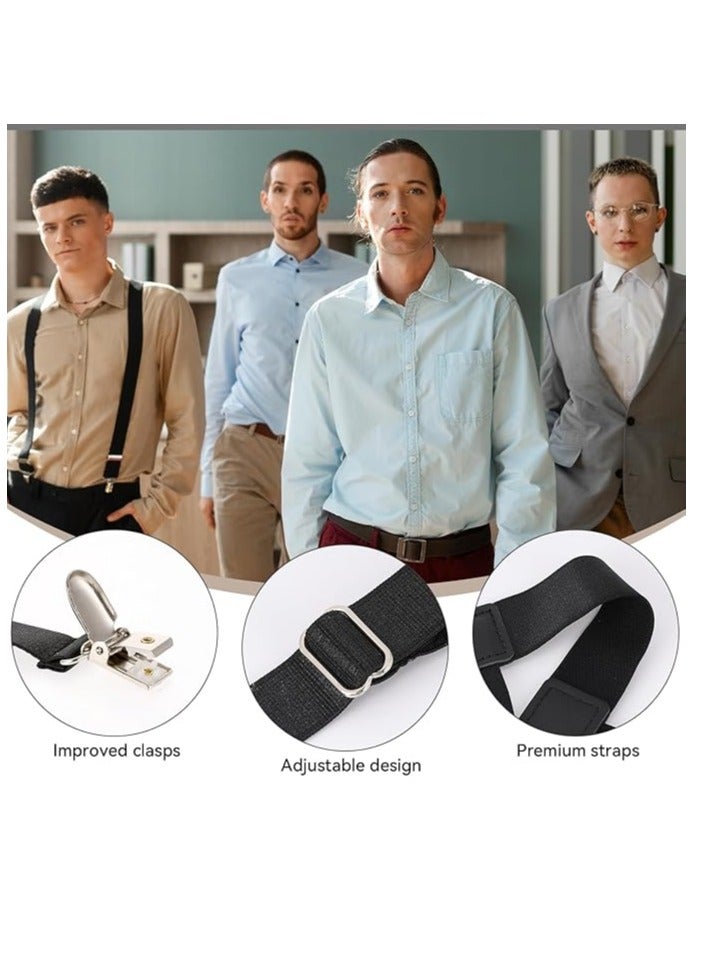 Mens Shirt Stays Sock Non-slip Clamps Adjustable Shirt Stays for Men Elastic Shirt Garter Adjustable Elastic Garter Straps  - Image 5