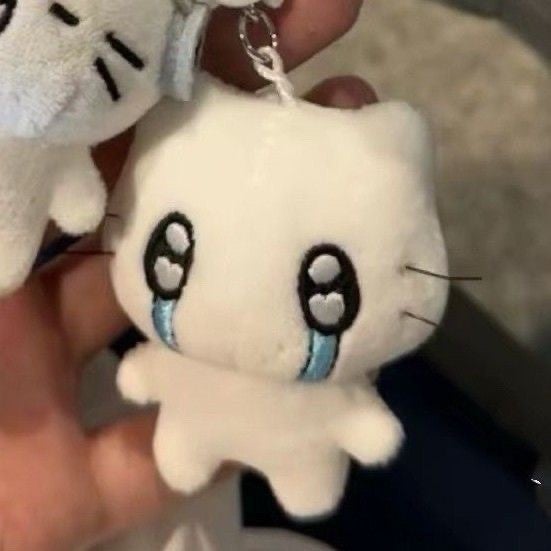 Cute Cat Earphone Plush Charm Crying Cat