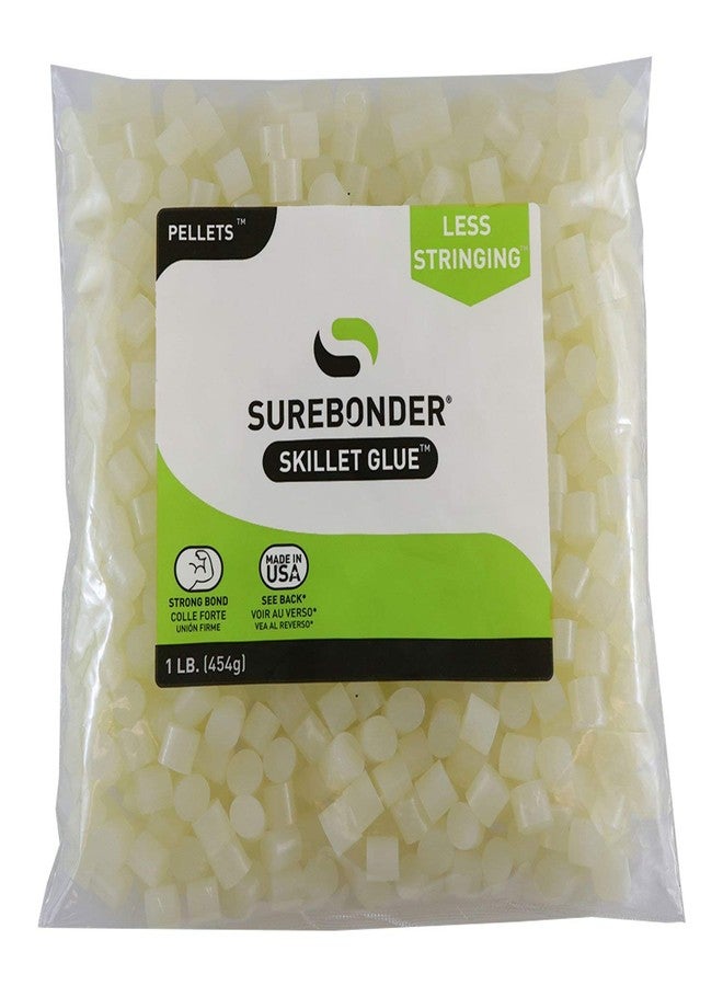 Surebonder B-2001 Less Stringing Skillet Glue Cube Pellets for Crafts and Floral Projects, 1 lb Bag, Use in Surebonder Glue Skillets, Cream Color - Image 1