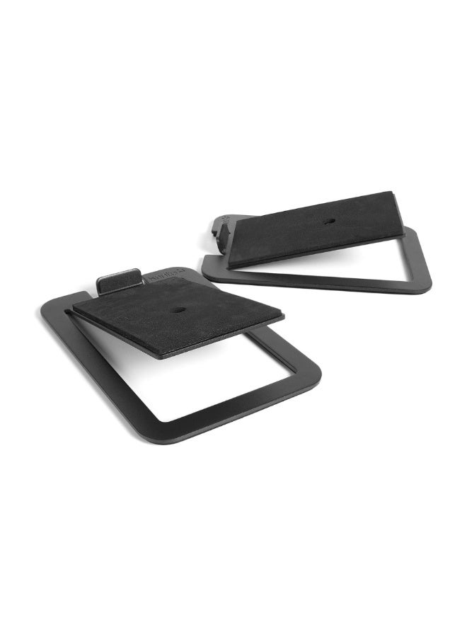 Kanto Audio S4 Angled Desktop Speaker Stands for Midsize Speakers-Black, Pair - Image 1