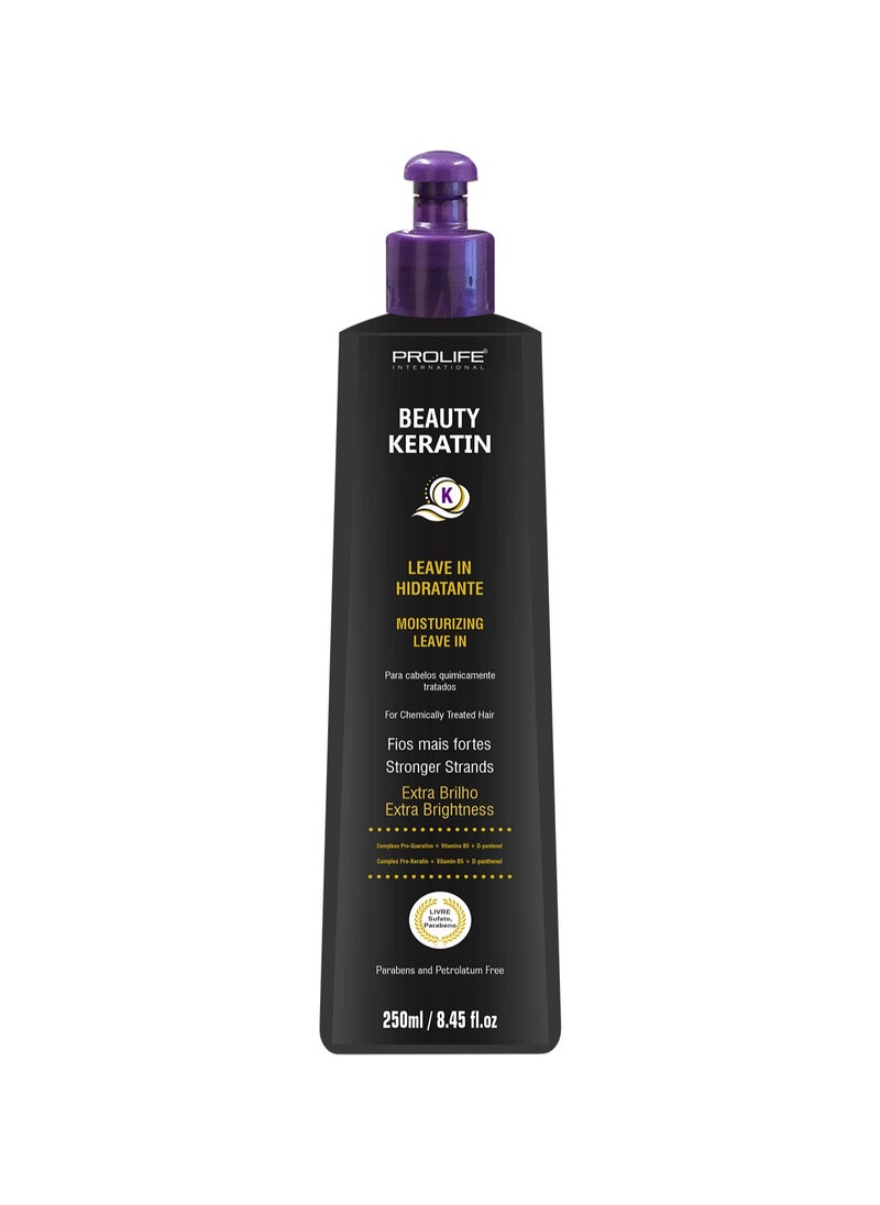 PROLIFE INTERNATIONAL Beauty Keratin Moisturizing Leave In Repair and Give Strengthening the Hair Protect The Hair Style all The Day and Treat Chemically Damaged Hair Rich of Keratin and Panthenol and B5 Vitamin 250ml  - Image 1