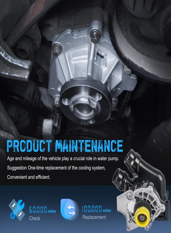 AUTOSTARSHIP مضخة مياه ألومنيوم لمحرك أوتوستارشيب، متوافقة مع أودي A3 سعة 2.0 لتر (موديلات 2008-2013) وأودي Q5 سعة 2.0 لتر (موديلات 2011-2016) وفولكس فاجن تيجوان سعة 2.0 لتر (موديلات 2009-2018) 06H121026CQ 06H121026AB - Image 5