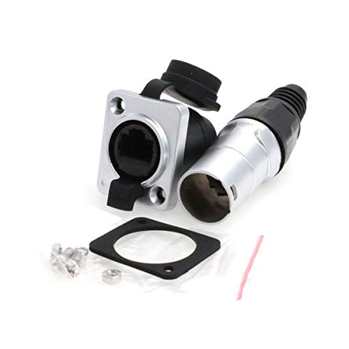 Eonvic RJ45 Ethernet CAT5e Shielded Housing Panel Mount Connector Waterproof IP65 Plugs and sockets Metal Round Socket Connector - Image 4