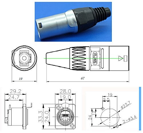 Eonvic RJ45 Ethernet CAT5e Shielded Housing Panel Mount Connector Waterproof IP65 Plugs and sockets Metal Round Socket Connector - Image 5