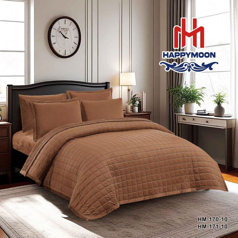 HAPPYMOON Velvet Comforter Set – 4 Pieces, Fits 170 × 230 cm Single Bed | Soft, Warm & Cozy - Image 1