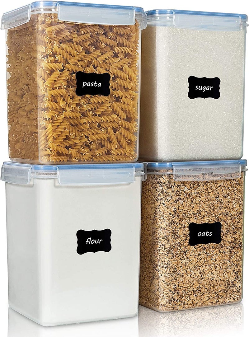 ENTITY Airtight Plastic storage container, BPA Free Food kitchen storage Large containers set (Transparent) - 2900ml (Pack of 4) - Image 1