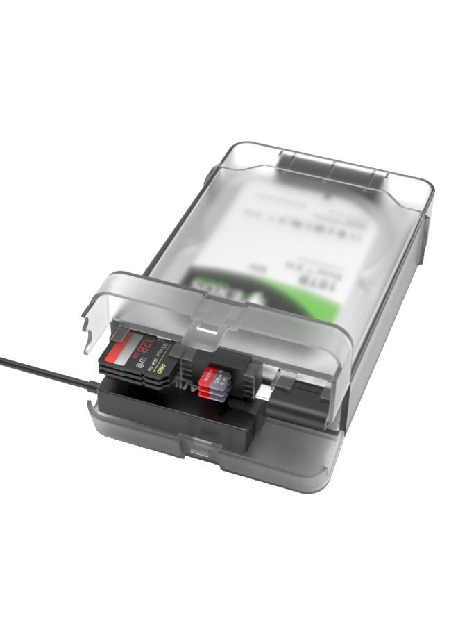 Maiwo 2.5 Inch SATA To USB3.0 Transparent Hard Disk Box SSD Solid State Mechanical Universal Mobile Hard Disk Box-Color:K10435 Black