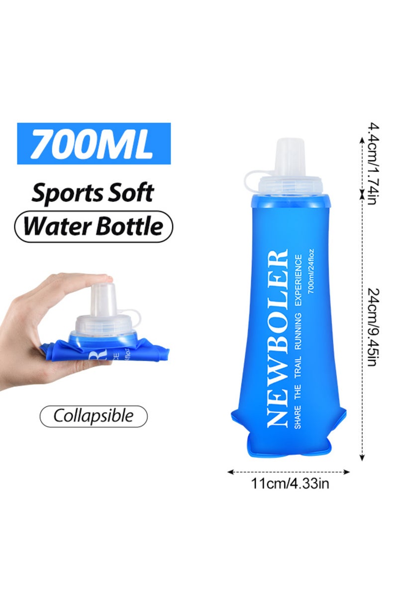 700ML NEWBOLER 300/500/700ML Water Bottle TPU Folding Soft Bottle Outdoor Sport Water Bag Collapsibl