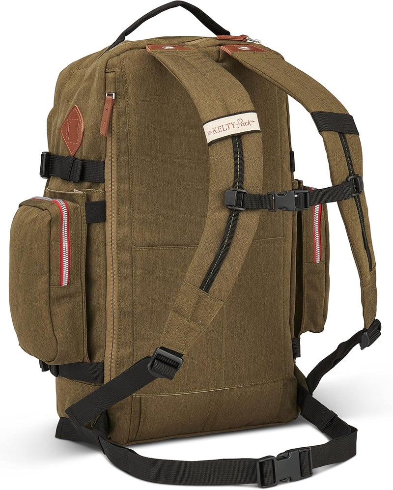 Kelty Kelty Fairbank 29L  Origins Collection Backpack 29L Daypack with Classic Design Padded Laptop Sleeve Hydration Compatible TSA Carry On Friendly Vegan Leather Accents 2023 Burnt Olive - Image 4