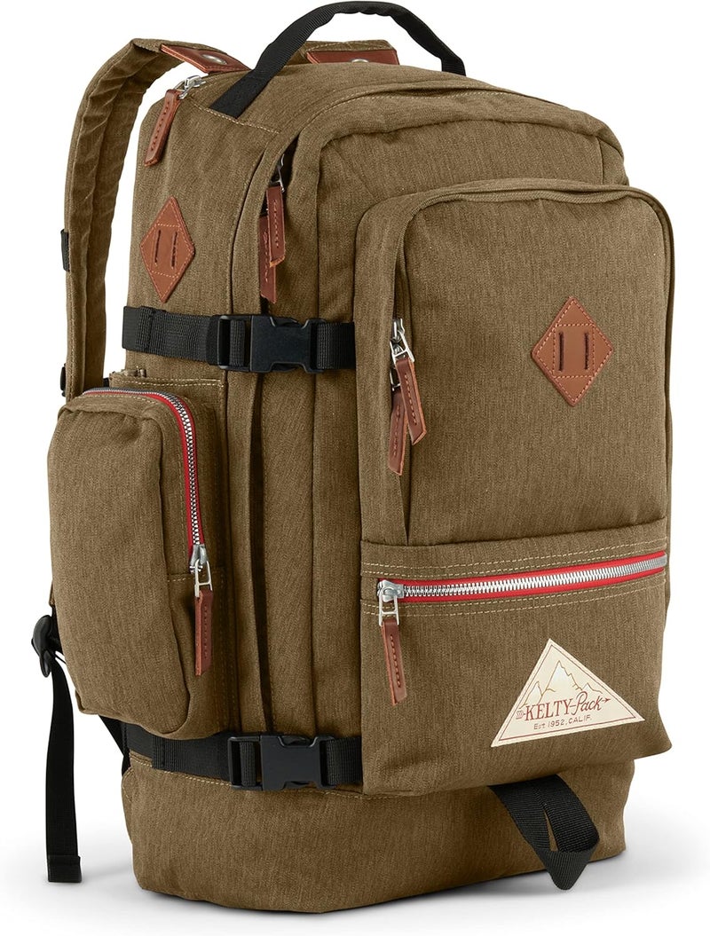 Kelty Kelty Fairbank 29L  Origins Collection Backpack 29L Daypack with Classic Design Padded Laptop Sleeve Hydration Compatible TSA Carry On Friendly Vegan Leather Accents 2023 Burnt Olive - Image 2
