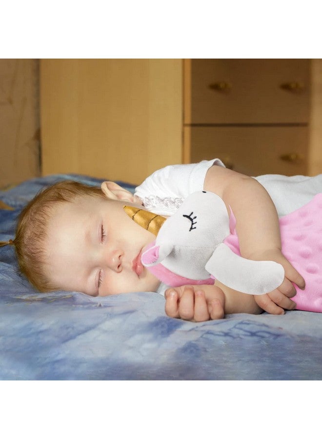 Pro Goleem Unicorn Loveys for Babies Soft Plush Pink Security Blanket for Girls Snuggle Toy Stuffed Animal Lovies for Babies Baby Girl Gifts for Newborn, Infant and Toddler, 16 Inch - Image 2