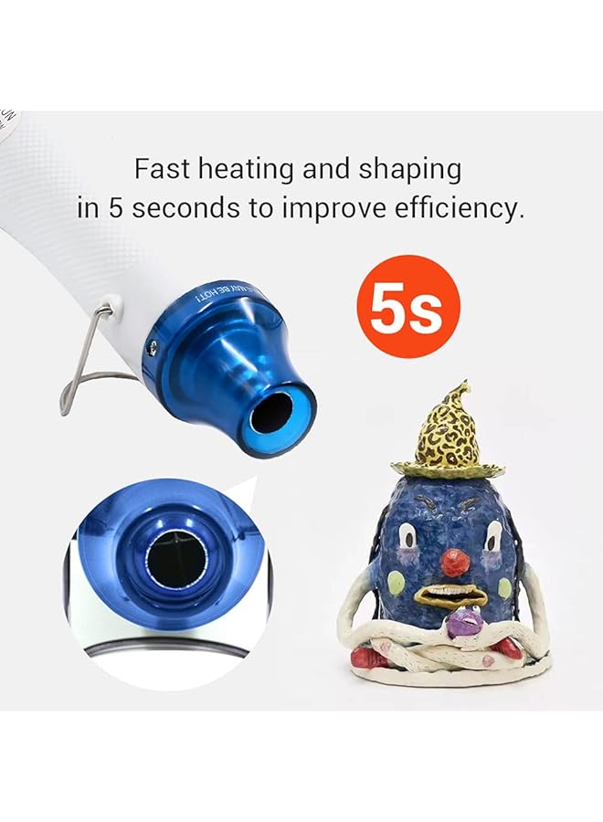 erorex Hot Air Machine 300W Hot Air Machine Portable Hot Air Gun Heating And Shaping Tool For Soft Clay Relief Powder Heat Shrinkable Sheet 220V Eu Plug - Image 5