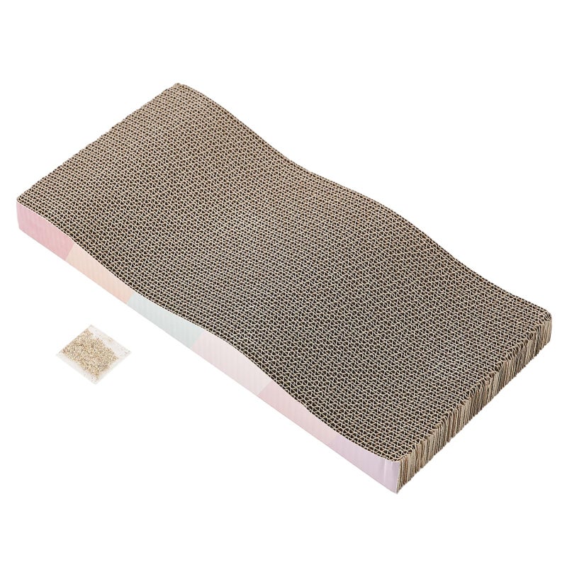 SIDAZON Cat Scratch Pad Cardboard cat scratchers for Indoor Cats Reversible Large Wide Corrugated with Catnip(1pcs) - Image 1