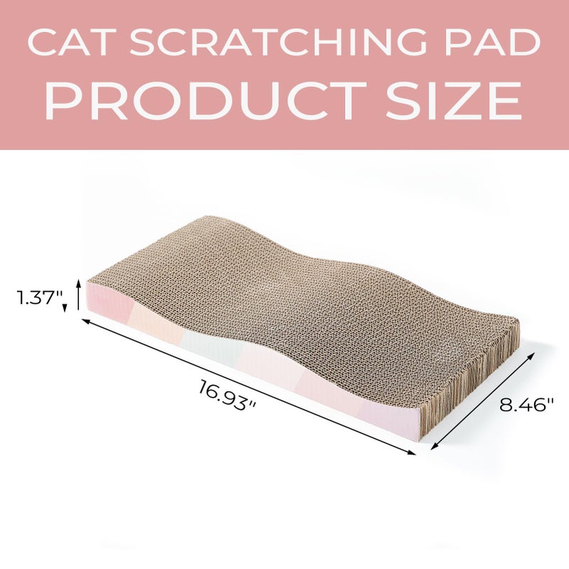 SIDAZON Cat Scratch Pad Cardboard cat scratchers for Indoor Cats Reversible Large Wide Corrugated with Catnip(1pcs) - Image 2