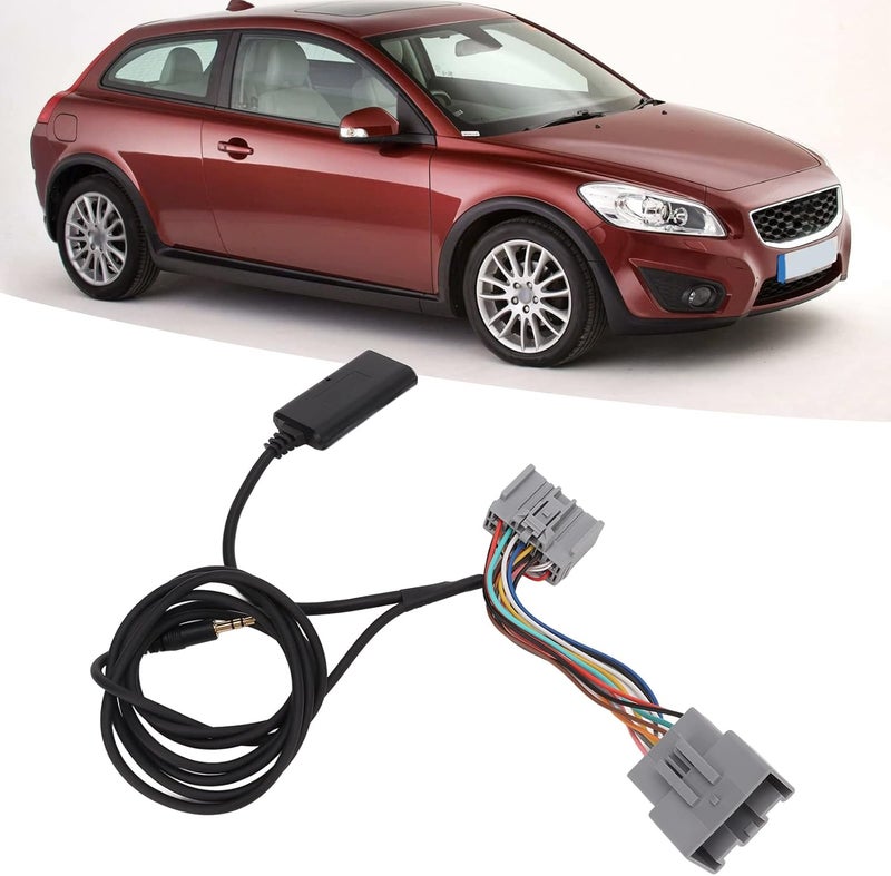 ويوبلز وحدة بلوتوث AUX للسيارة، محول راديو لاسلكي أسود بديل لسيارات C30 C70 S60 S70 S80 - Image 3