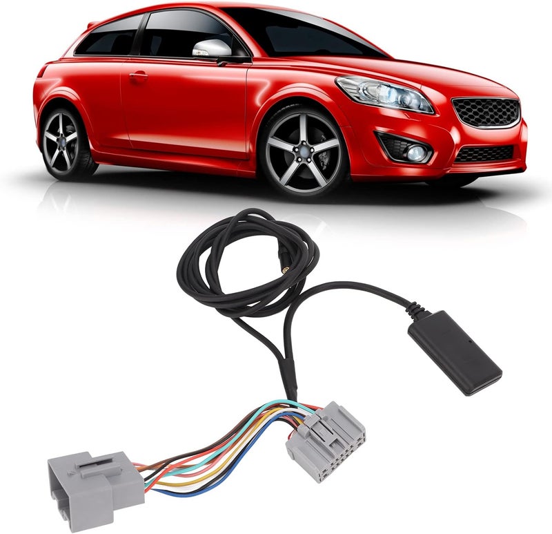 ويوبلز وحدة بلوتوث AUX للسيارة، محول راديو لاسلكي أسود بديل لسيارات C30 C70 S60 S70 S80 - Image 2