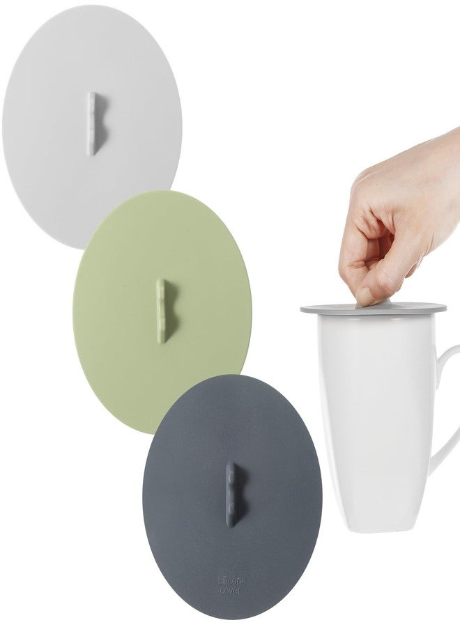 Ymapinc Silicone Lids for Cups, Silicone Cup Covers, Colored Universal Cup Lids, Reusable Mug Cover, Food Grade Dust-proof Airtight Seal Lids for Mugs Tea Cups Coffee Cup - Image 1