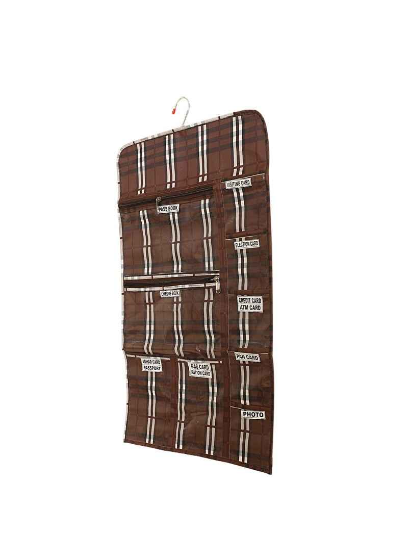 Kuber Industries Kuber Industries Wall Hanging Document Organiser Brown  - Image 2