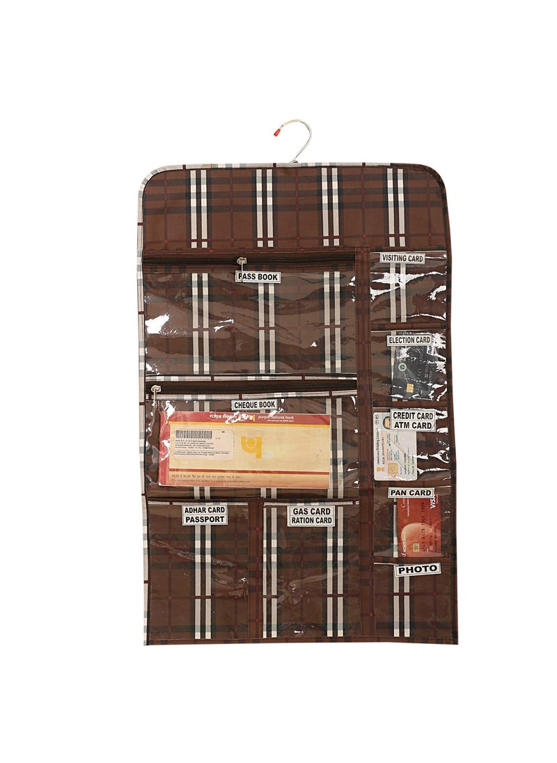 Kuber Industries Kuber Industries Wall Hanging Document Organiser Brown  - Image 3