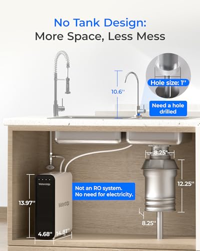Waterdrop TSU 0.01 Micron Ultra Filtration Under Sink Water Filter System, 3-Stage Tankless Under Sink Water Filtration System with Faucet, Smart Panel, Not Lower TDS, Drilling Required - Image 4