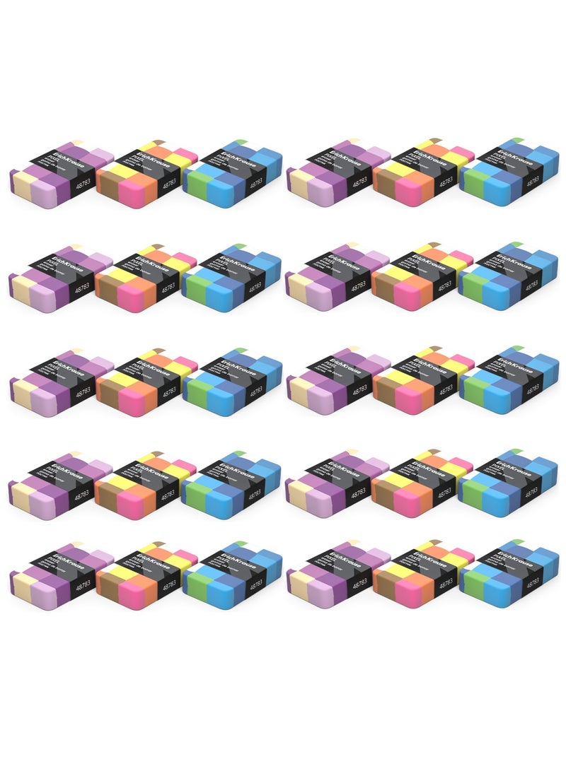 ErichKrause ممحاة قلم رصاص بكسل مكونة من 30 قطعة بألوان متنوعة - Image 1