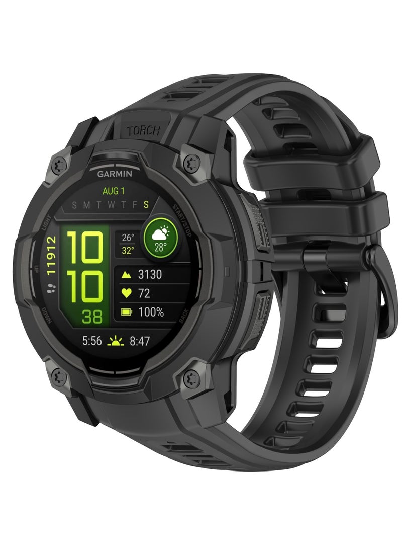 Soft Silicone Strap for Garmin Instinct 3 Compatible with Garmin Instinct3 Watch Bands Replacement (for 45mm Dial) - Image 3