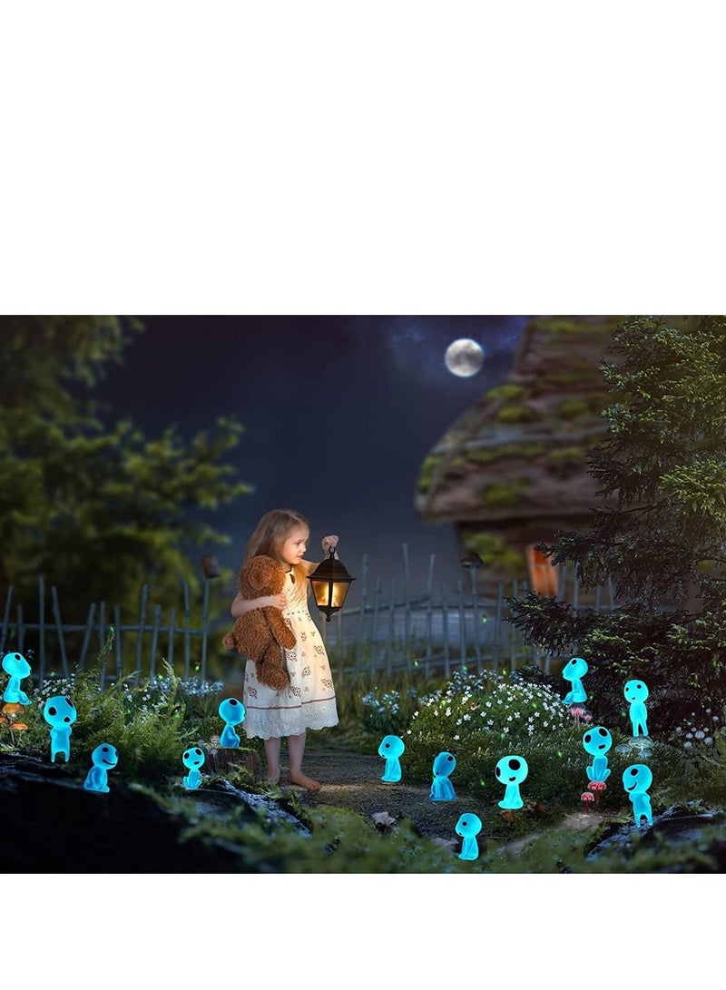 Y&D Micro Landscape, Tree Miniature Fairy Garden Gnome Glow Accessories Princess Mononoke in Dark for, Outdoor Patio Lawn Yard Decoration (20PCS )  - Image 2