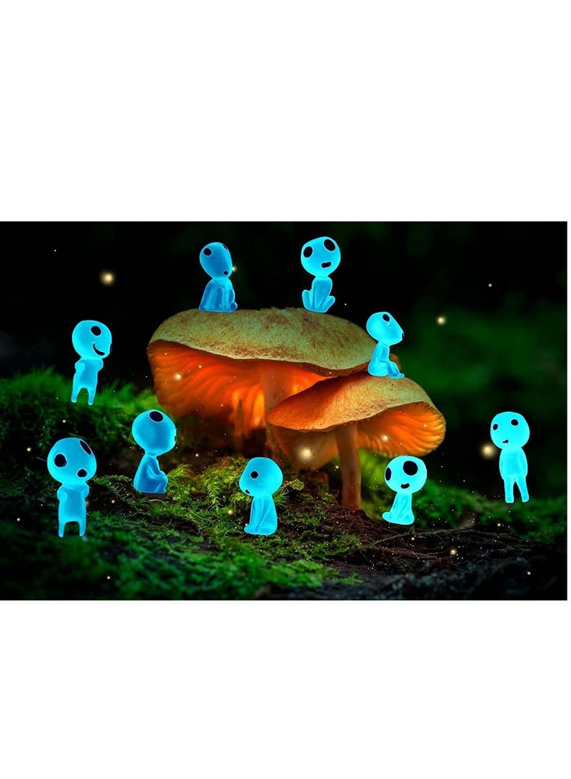 Y&D Micro Landscape, Tree Miniature Fairy Garden Gnome Glow Accessories Princess Mononoke in Dark for, Outdoor Patio Lawn Yard Decoration (20PCS )  - Image 1